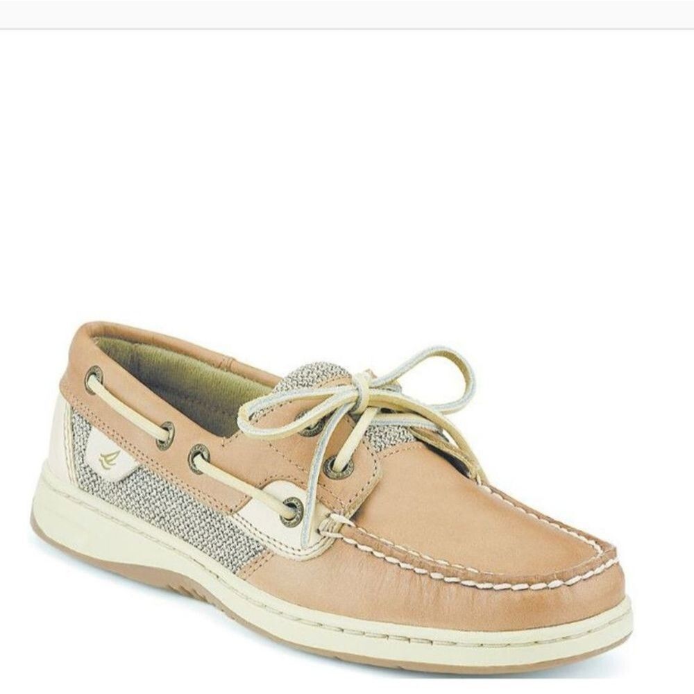 Sperry Top-Sider Bluefish 2 Eye 9276619 Leather Boat cream Shoes Size 8 M